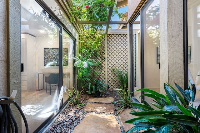 view of sunroom
