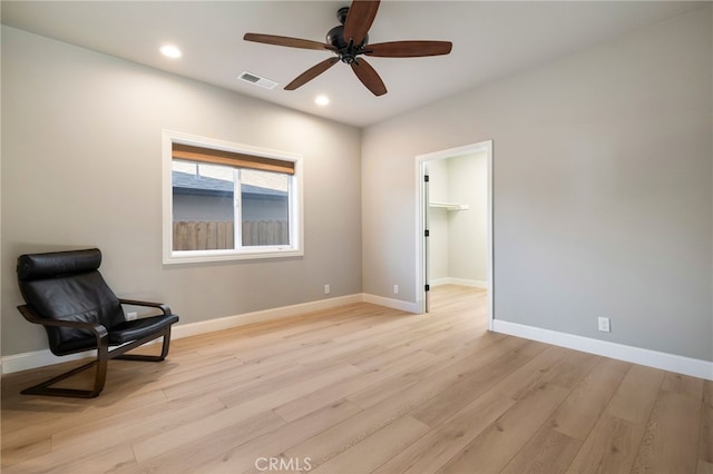 766 Willow St, Paradise, CA 95969 - unfurnished room with ceiling fan, light wood-style floors, baseboards, and recessed lighting