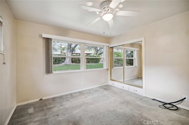 4254 Miramonte Pl, Riverside, CA 92501 - carpeted empty room with healthy amount of natural light, a ceiling fan, and baseboards
