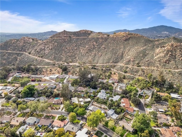 4254 Miramonte Pl, Riverside, CA 92501 - aerial view of property and surrounding area featuring a mountain backdrop and nearby suburban area