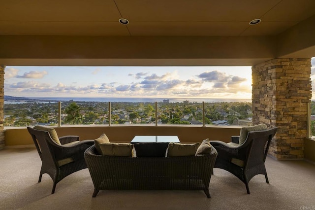 5023 Windsor Dr, San Diego, CA 92109 - view of patio / terrace with an outdoor living space