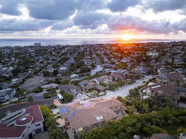 5023 Windsor Dr, San Diego, CA 92109 - aerial view at dusk of a water view and a residential view