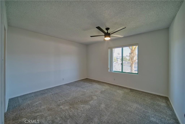 201 Calle Miramar Unit 16, Redondo Beach, CA 90277 - carpeted empty room with a ceiling fan, a textured ceiling, and baseboards