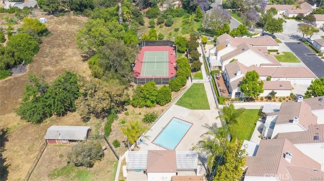 aerial view featuring a residential view