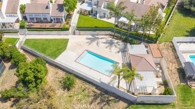 bird's eye view featuring a residential view