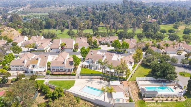 drone / aerial view with a residential view