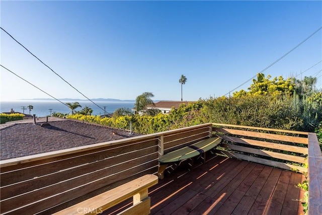 410 Via Mesa Grande, Redondo Beach, CA 90277 - wooden terrace featuring a water view