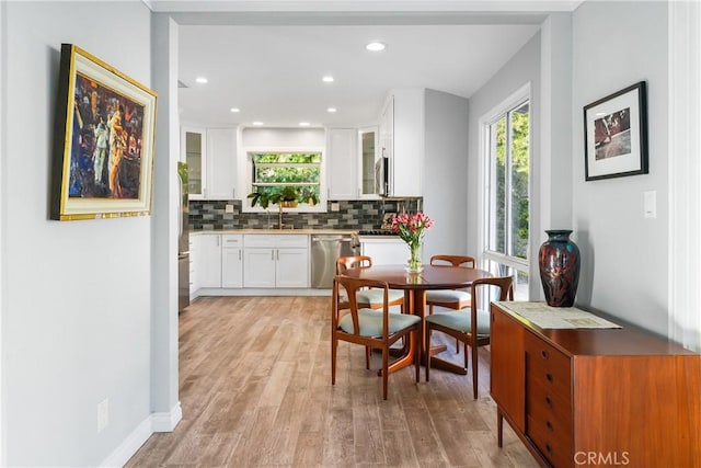 410 Via Mesa Grande, Redondo Beach, CA 90277 - dining space featuring light wood finished floors and recessed lighting