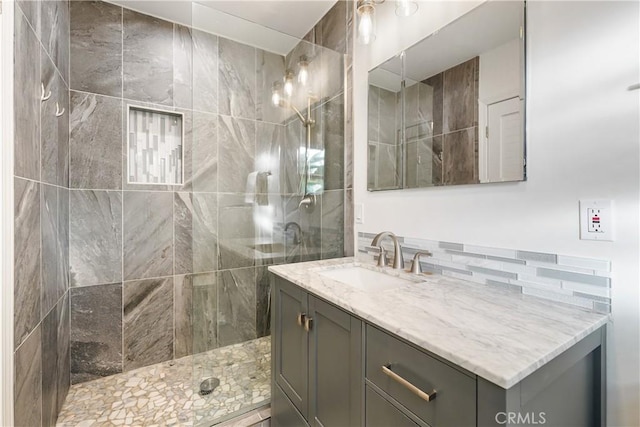 410 Via Mesa Grande, Redondo Beach, CA 90277 - bathroom featuring vanity and a tile shower