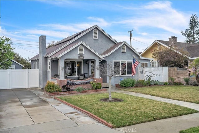 630 King St, Monrovia, CA 91016 - view of front of house featuring stucco siding, a gate, and covered porch