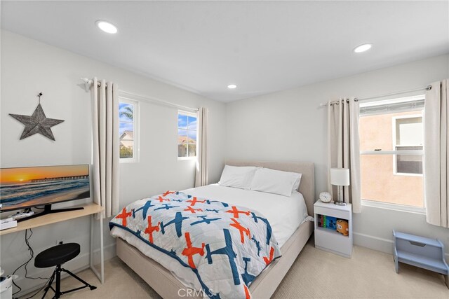 19732 Torres, Lake Forest, CA 92679 - bedroom featuring light colored carpet, recessed lighting, and baseboards