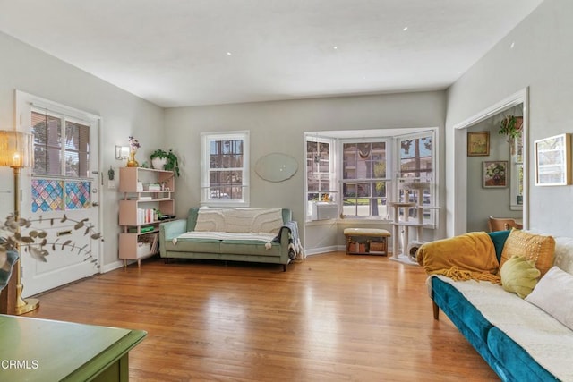 646 Orange Grove Ave, South Pasadena, CA 91030 - living room with baseboards and wood finished floors