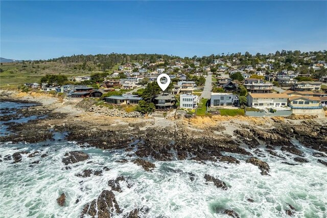 2431 Sherwood Dr, Cambria, CA 93428 - birds eye view of property featuring a residential view and a water view
