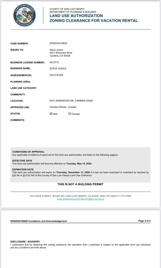 2431 Sherwood Dr, Cambria, CA 93428 - a file