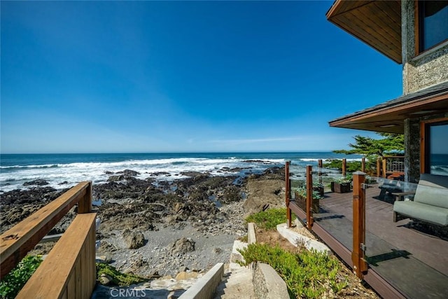 2431 Sherwood Dr, Cambria, CA 93428 - water view with a view of the beach