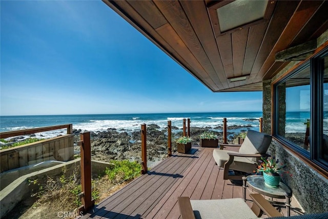 2431 Sherwood Dr, Cambria, CA 93428 - balcony featuring a water view and a view of the beach