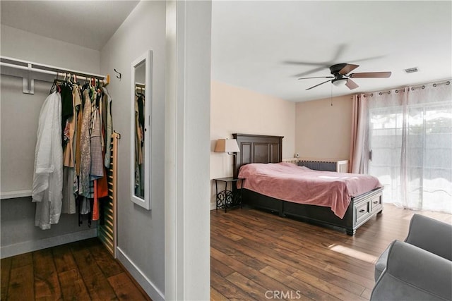 26211 Avenida Deseo, Mission Viejo, CA 92691 - bedroom with wood-type flooring and a ceiling fan