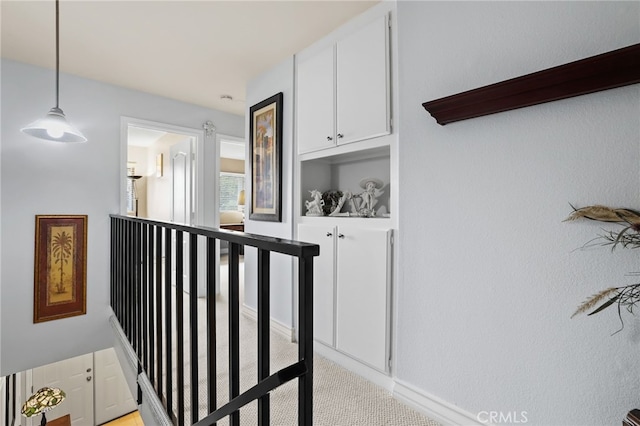 18815 Thornwood Cir Unit Ci32, Huntington Beach, CA 92646 - hall featuring light colored carpet and an upstairs landing