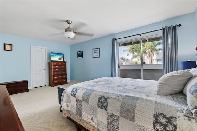 18815 Thornwood Cir Unit Ci32, Huntington Beach, CA 92646 - bedroom featuring baseboards, carpet floors, and ceiling fan