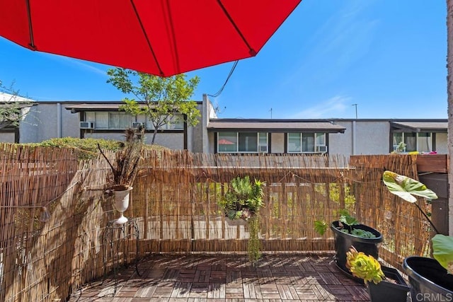 exterior space featuring fence