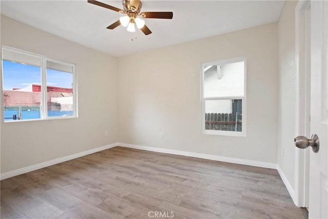 2619 Alice St, Los Angeles, CA 90065 - spare room featuring baseboards, ceiling fan, and wood finished floors