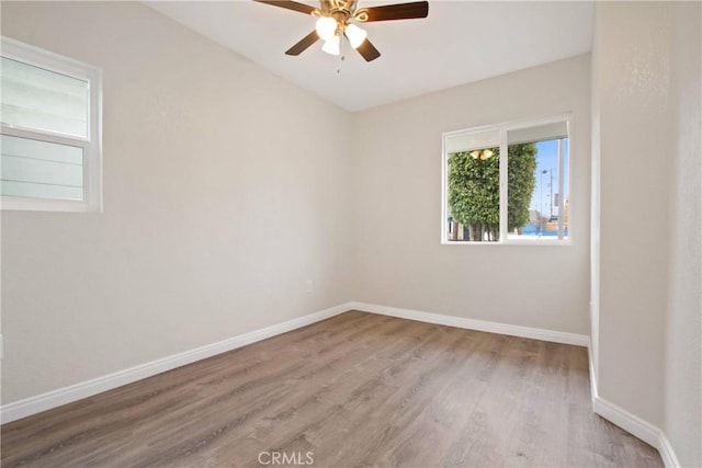2619 Alice St, Los Angeles, CA 90065 - empty room featuring baseboards, wood finished floors, and ceiling fan