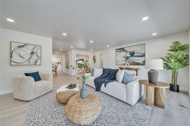 29461 Via Valverde, Laguna Niguel, CA 92677 - living area with baseboards, wood finished floors, and recessed lighting