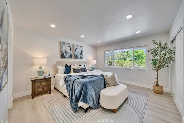 29461 Via Valverde, Laguna Niguel, CA 92677 - bedroom featuring baseboards, light wood finished floors, and recessed lighting