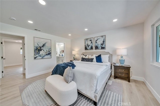29461 Via Valverde, Laguna Niguel, CA 92677 - bedroom featuring recessed lighting, light wood-style floors, visible vents, and baseboards