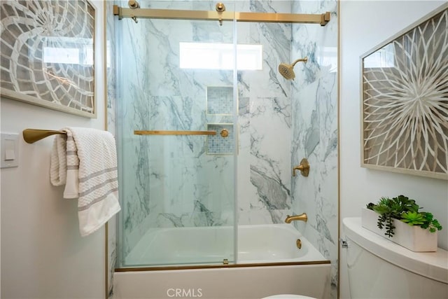 1933 Fanwood Ave, Long Beach, CA 90815 - full bathroom featuring toilet and bath / shower combo with glass door