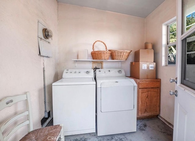 3654 7th Ave, Los Angeles, CA 90018 - clothes washing area with cabinet space and separate washer and dryer