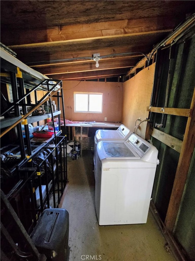 laundry area with washer and dryer and laundry area