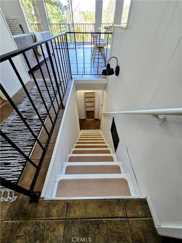 stairway with a healthy amount of sunlight