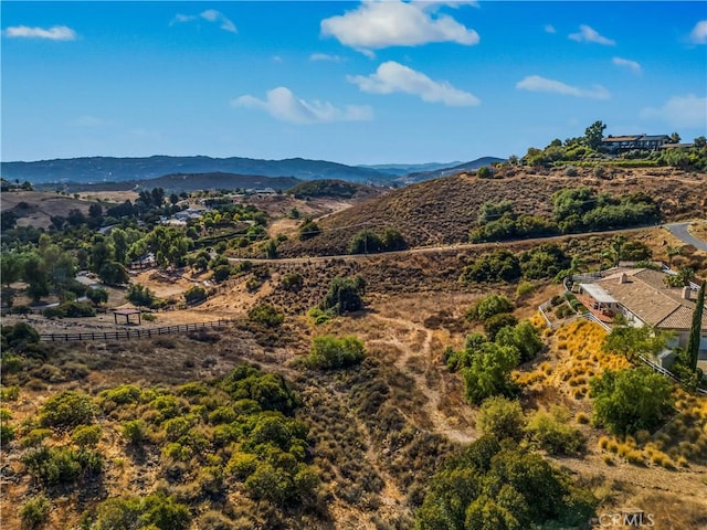 property view of mountains with a rural view