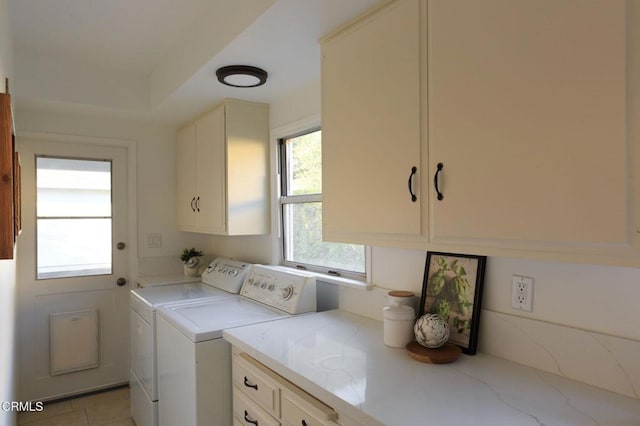 1755 Morada Pl, Altadena, CA 91001 - clothes washing area with cabinet space and separate washer and dryer