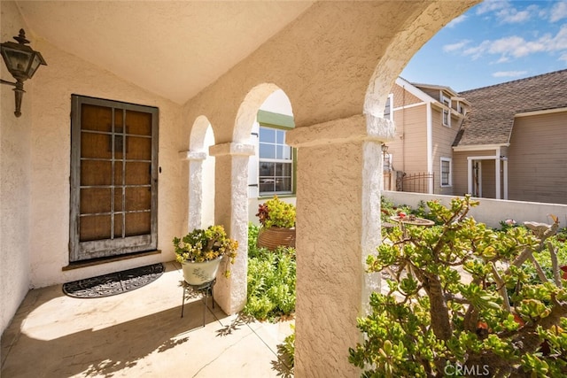 view of doorway to property