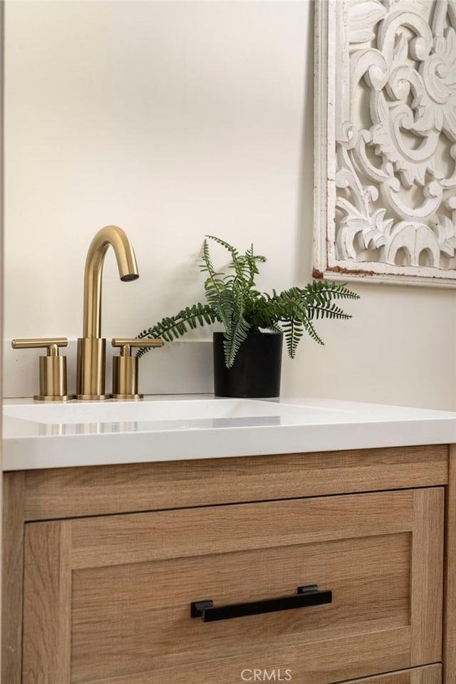 interior details with vanity
