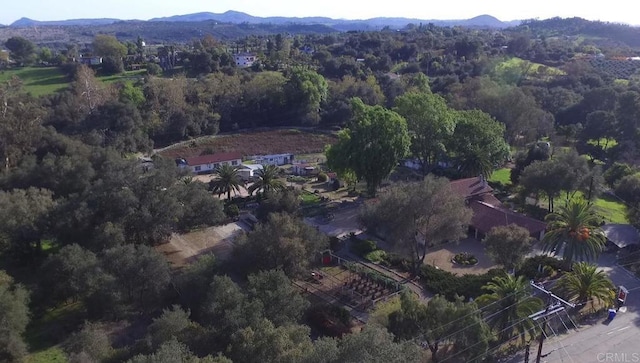 drone / aerial view with a mountain view