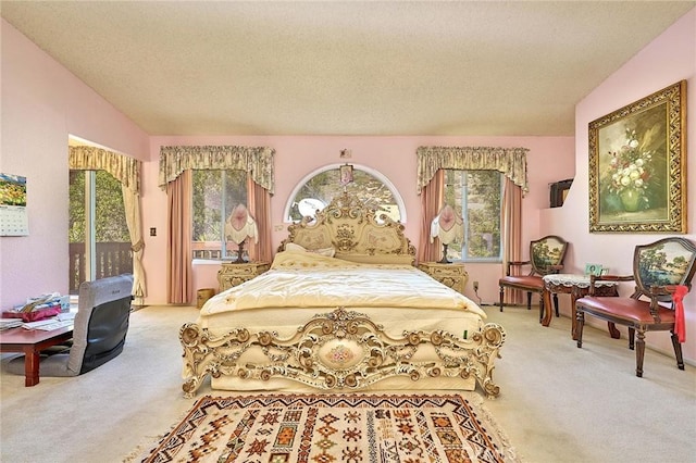 1135 Summitridge Dr, Diamond Bar, CA 91765 - carpeted bedroom with a textured ceiling, access to outside, and vaulted ceiling
