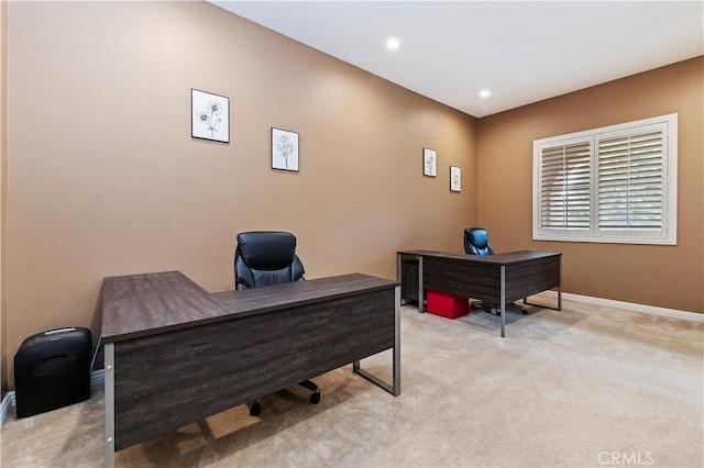 16720 S Peak Ct, Riverside, CA 92503 - office area featuring light carpet and recessed lighting