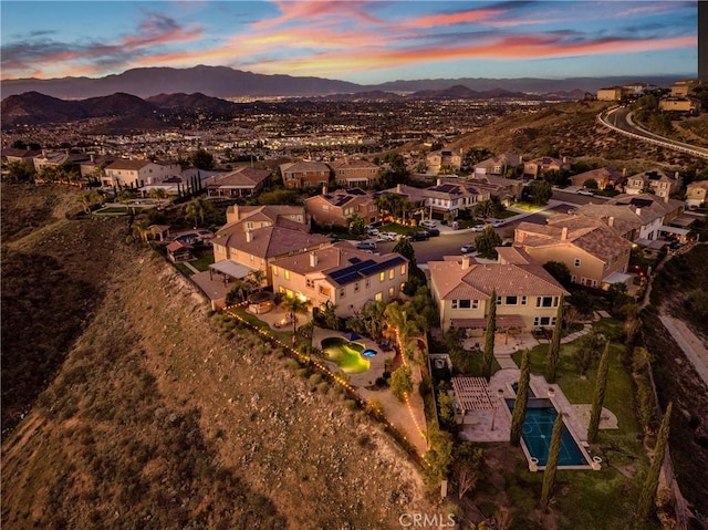 16720 S Peak Ct, Riverside, CA 92503 - aerial overview of property's location with mountains and nearby suburban area