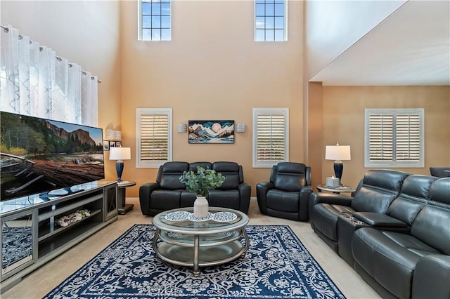 16720 S Peak Ct, Riverside, CA 92503 - living area with a towering ceiling and carpet