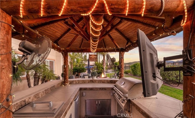 16720 S Peak Ct, Riverside, CA 92503 - view of patio / terrace featuring a gazebo and area for grilling