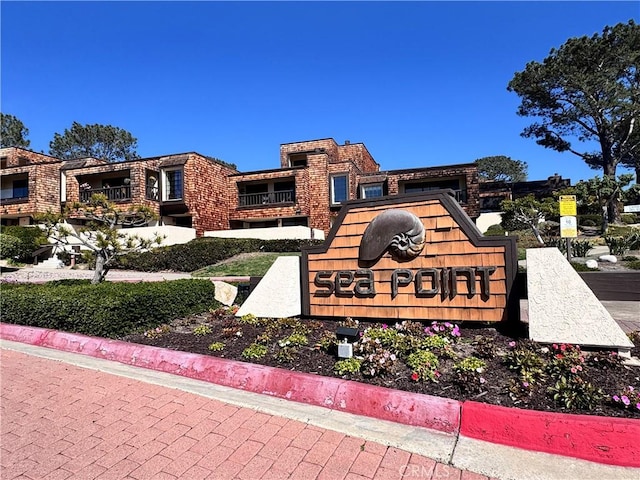 view of community sign