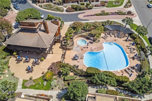 birds eye view of property