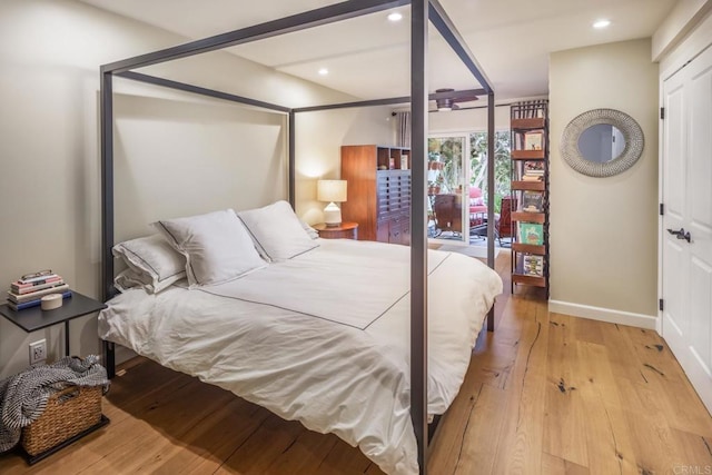 7031 Estrella De Mar Rd, Carlsbad, CA 92009 - bedroom featuring wood finished floors, baseboards, and recessed lighting