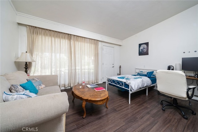 3540 Watkins Dr, Riverside, CA 92507 - bedroom featuring vaulted ceiling and wood finished floors