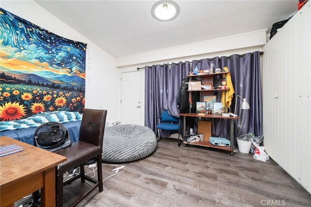 3540 Watkins Dr, Riverside, CA 92507 - office with vaulted ceiling and wood finished floors