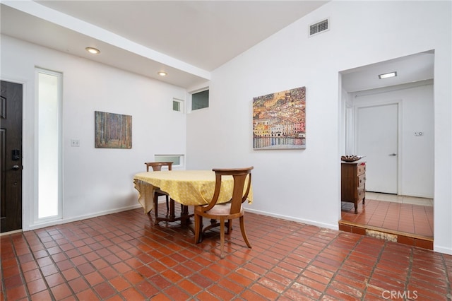 3540 Watkins Dr, Riverside, CA 92507 - tiled dining area with recessed lighting, baseboards, and visible vents