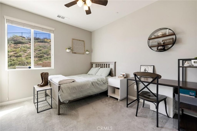 30688 Lone Pine Dr, Menifee, CA 92584 - bedroom featuring carpet flooring, baseboards, and ceiling fan